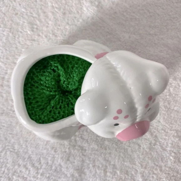 Vintage Ceramic Pig Sponge  Holder Soap Dish Trinket Dish - Picture 3 of 13